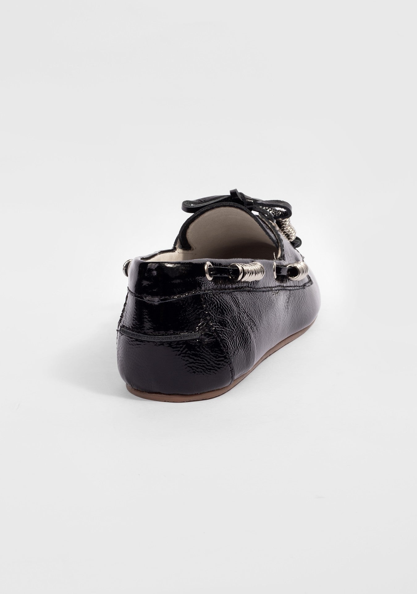 Mocassim Valência Studded Shiny Black