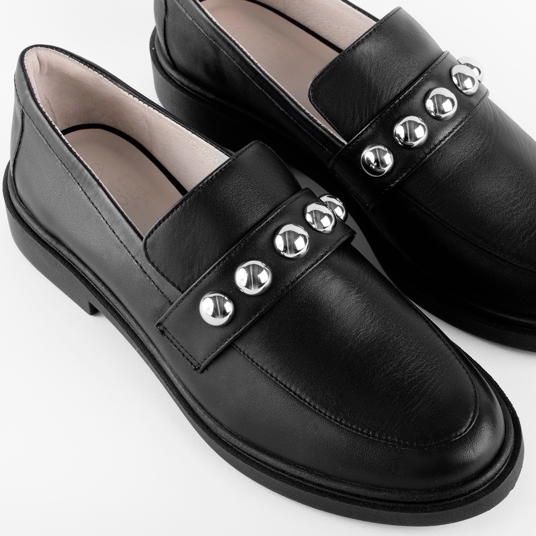 Loafer Giu Black Silver