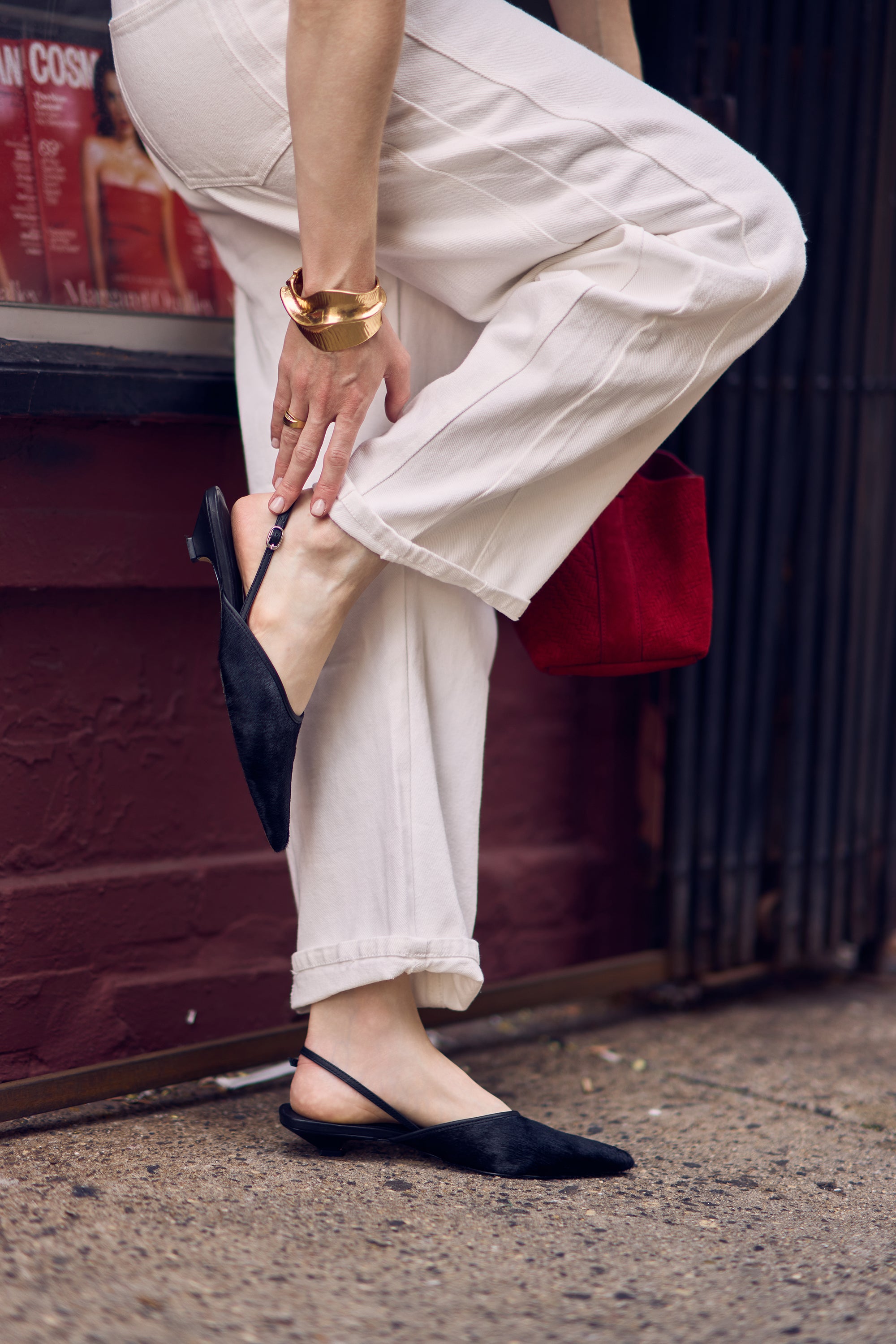 Slingback Amy Pony Black