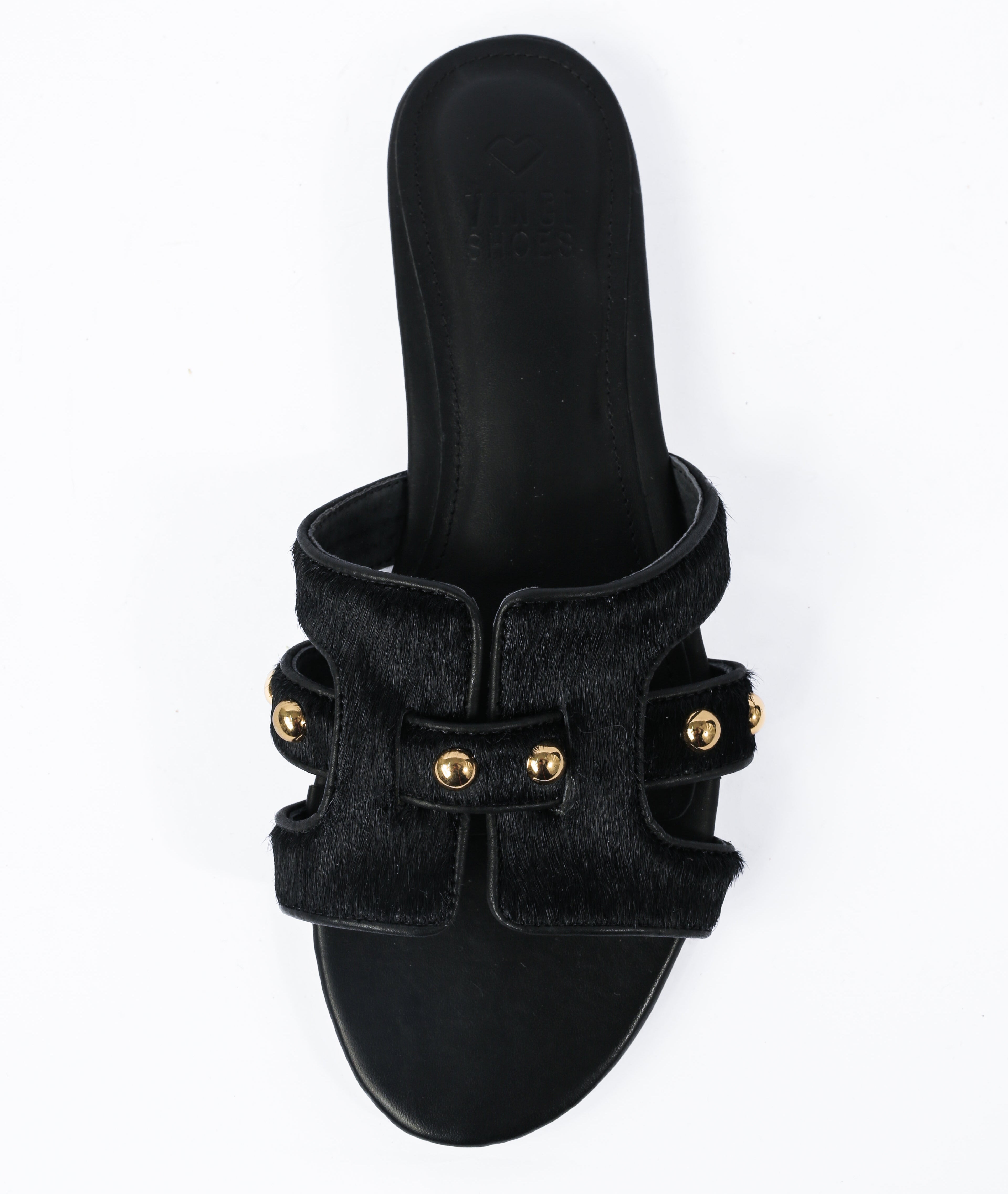 Rasteira Eloise Studded Pony Black