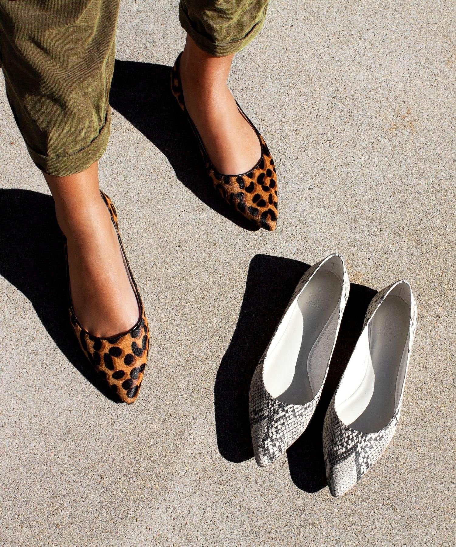 Sapatilha Bico Fino Animal Print