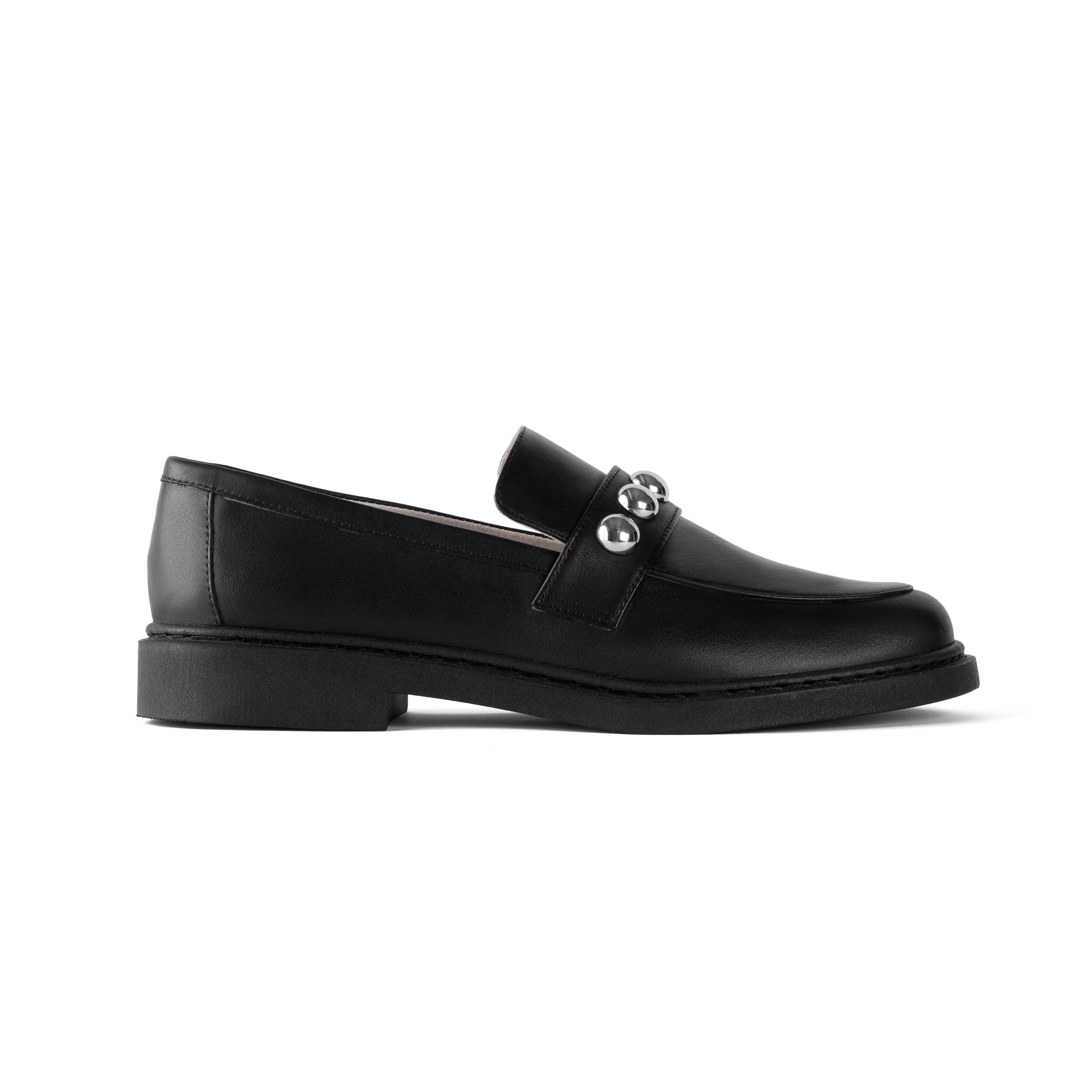 Loafer Giu Black Silver