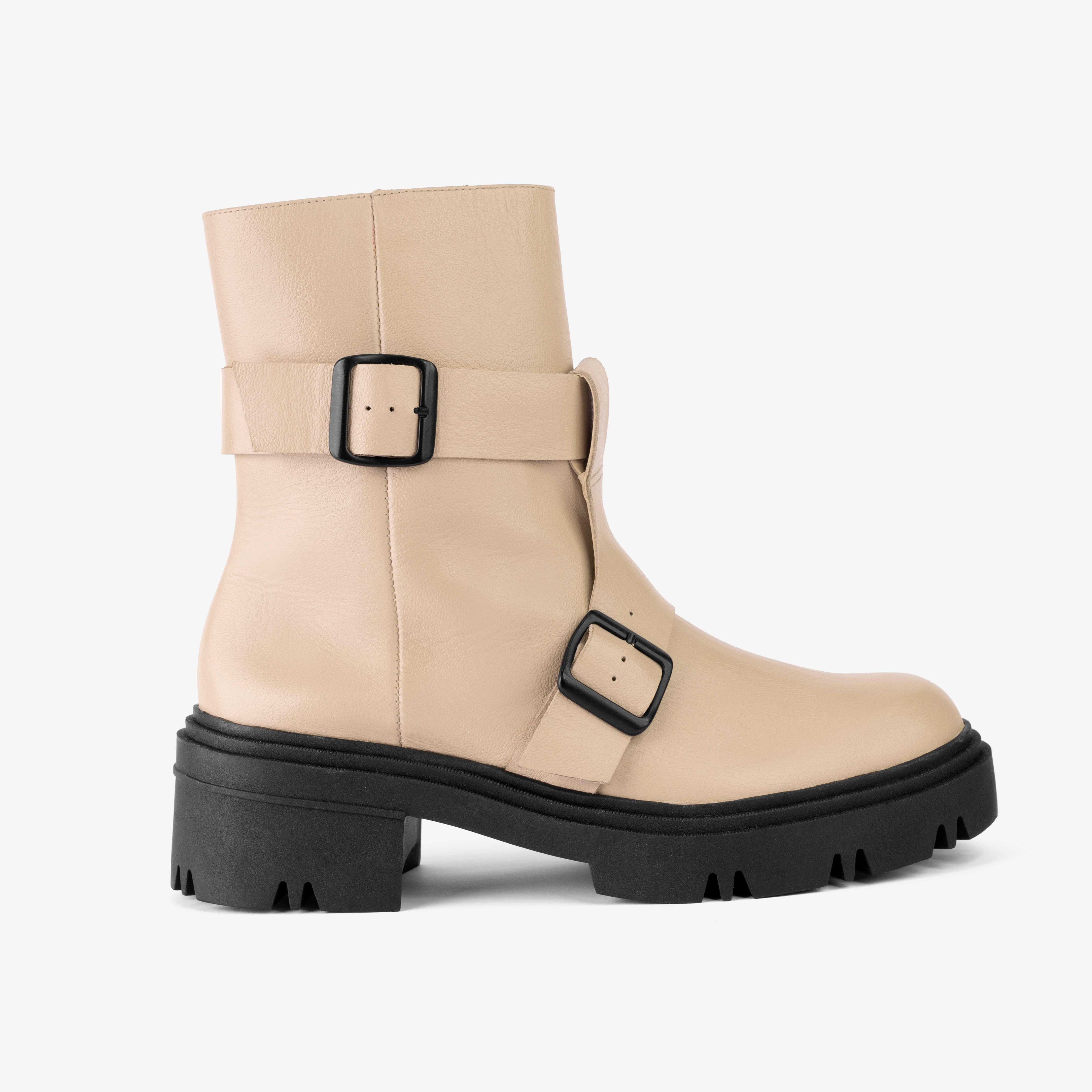 Bota Biker Bege
