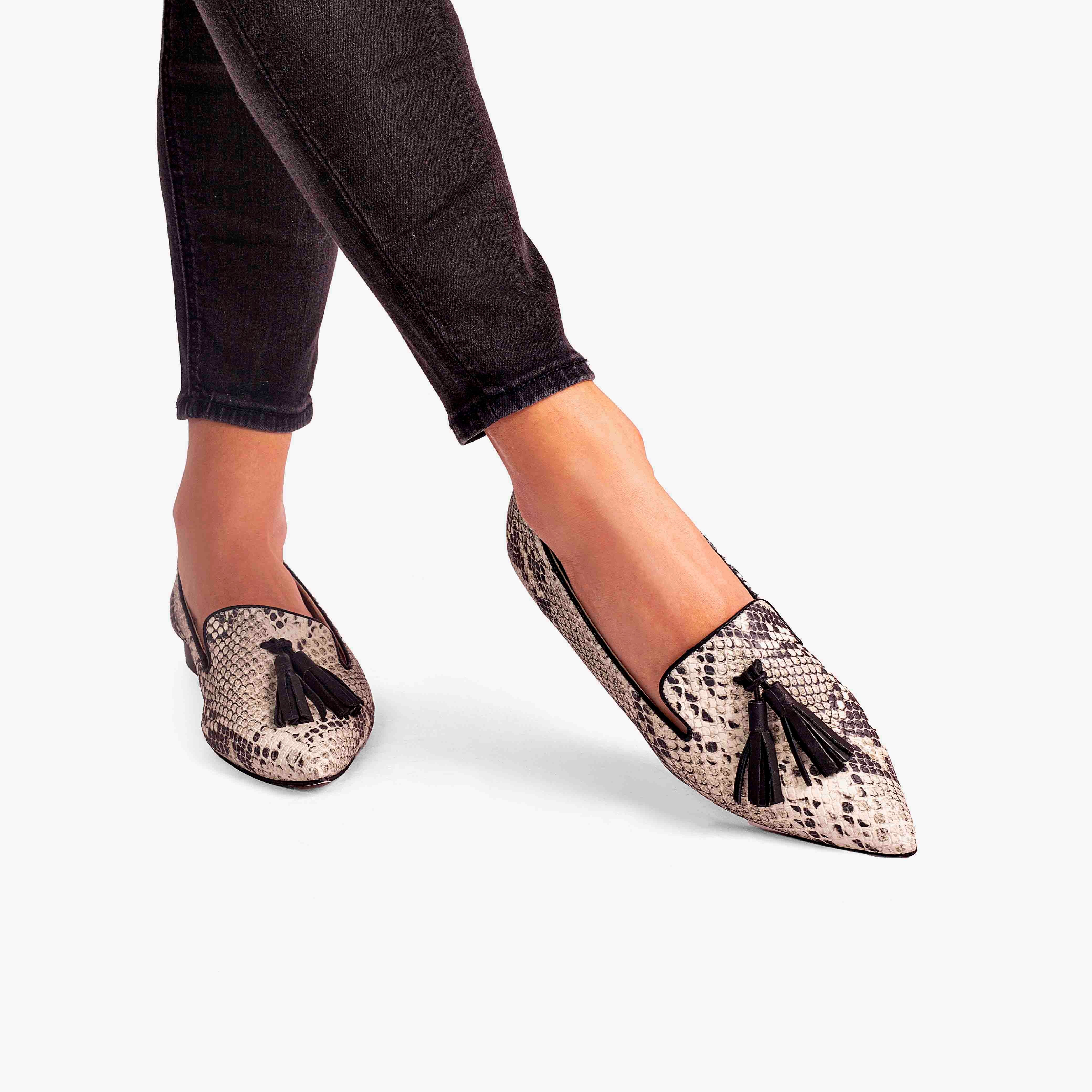 Slipper Julia Snake Black