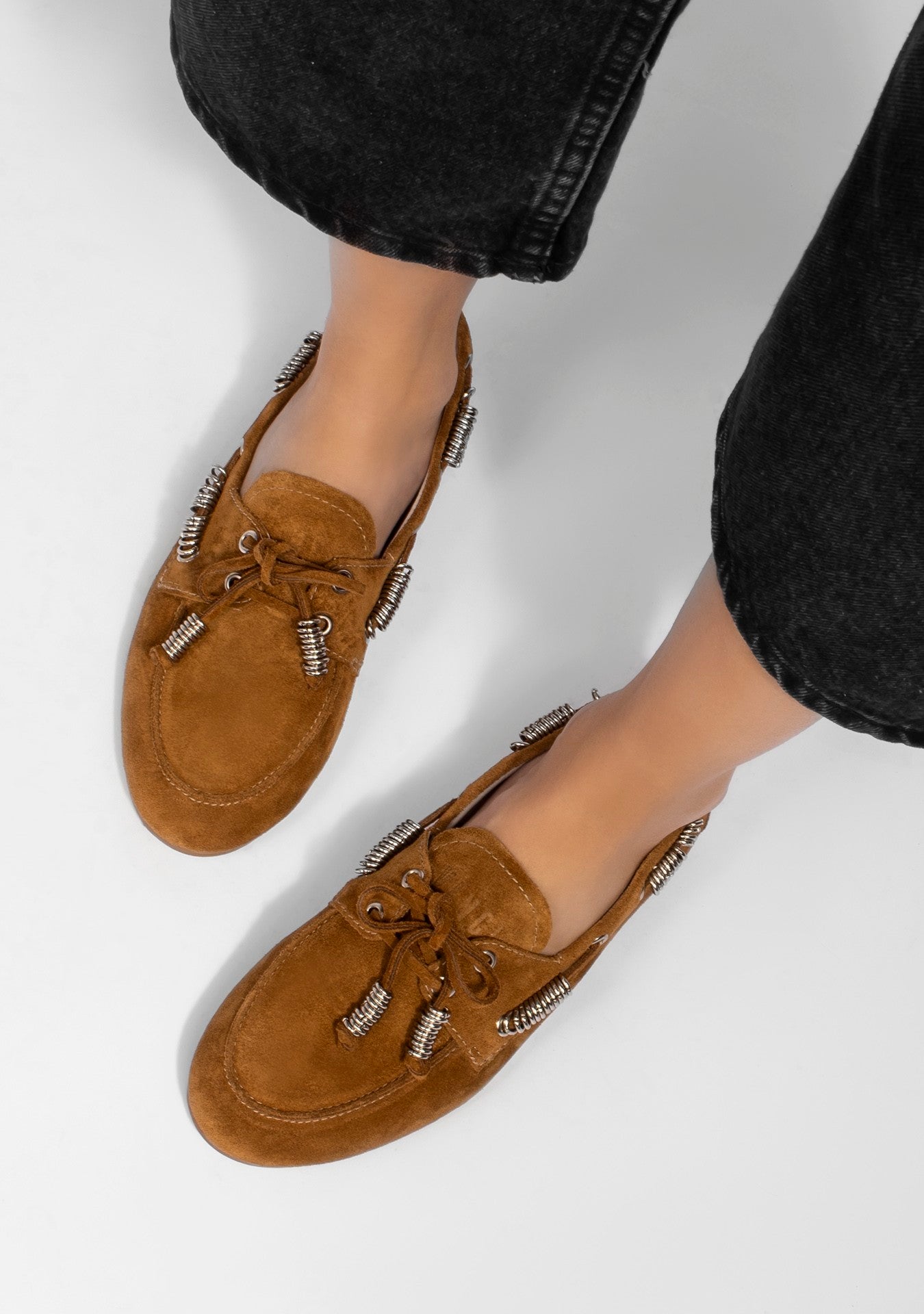 Mocassim Valência Studded Capuccino
