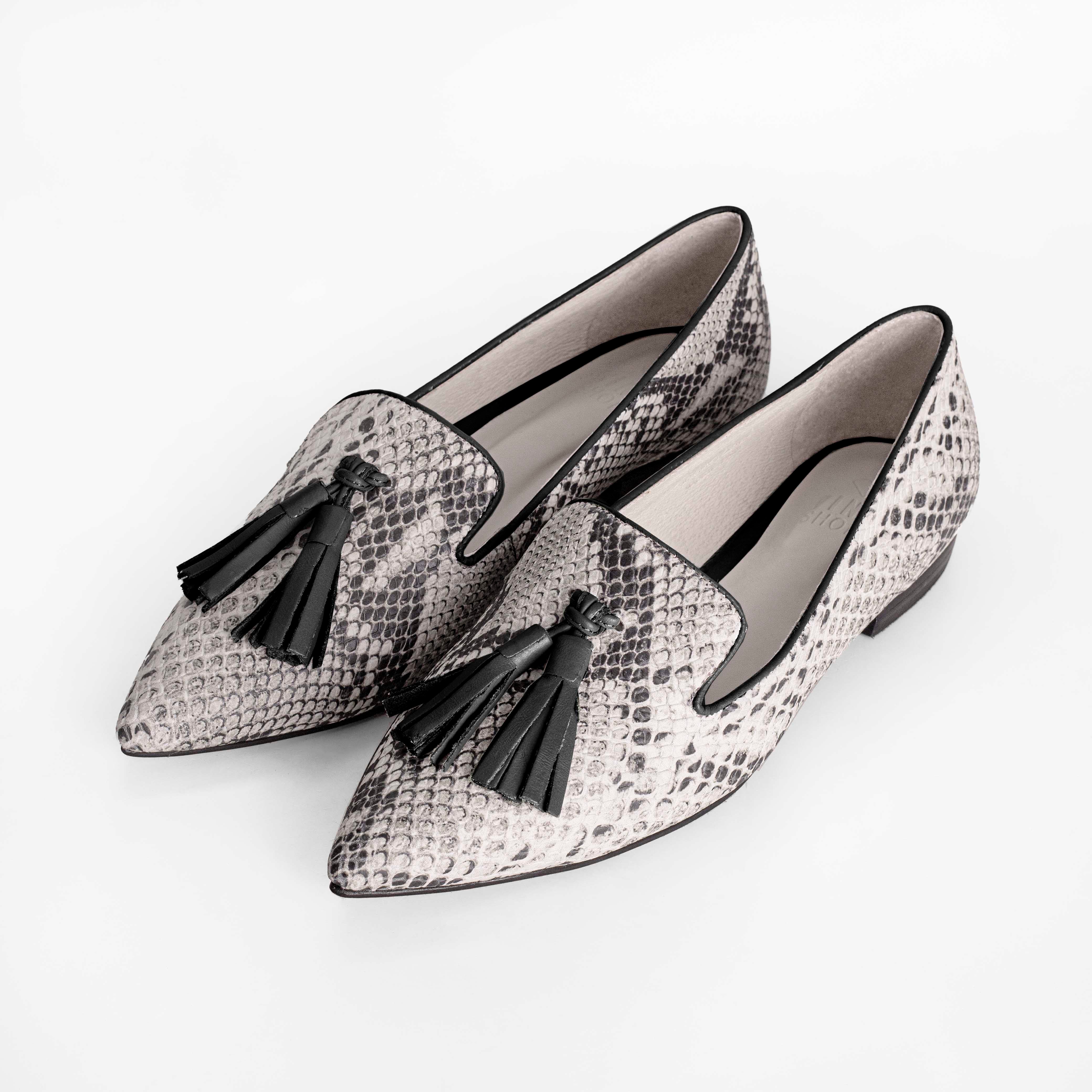 Slipper Julia Snake Black