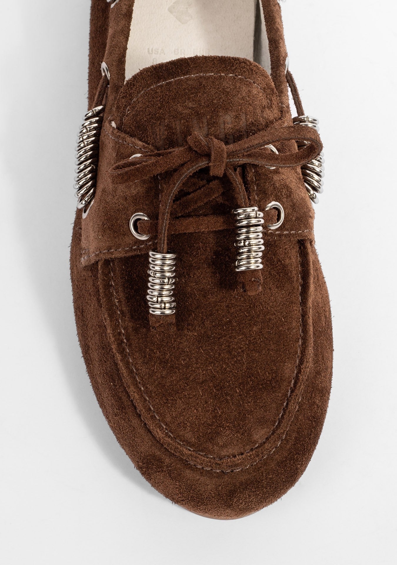 Mocassim Valência Studded Camurça Chocolate