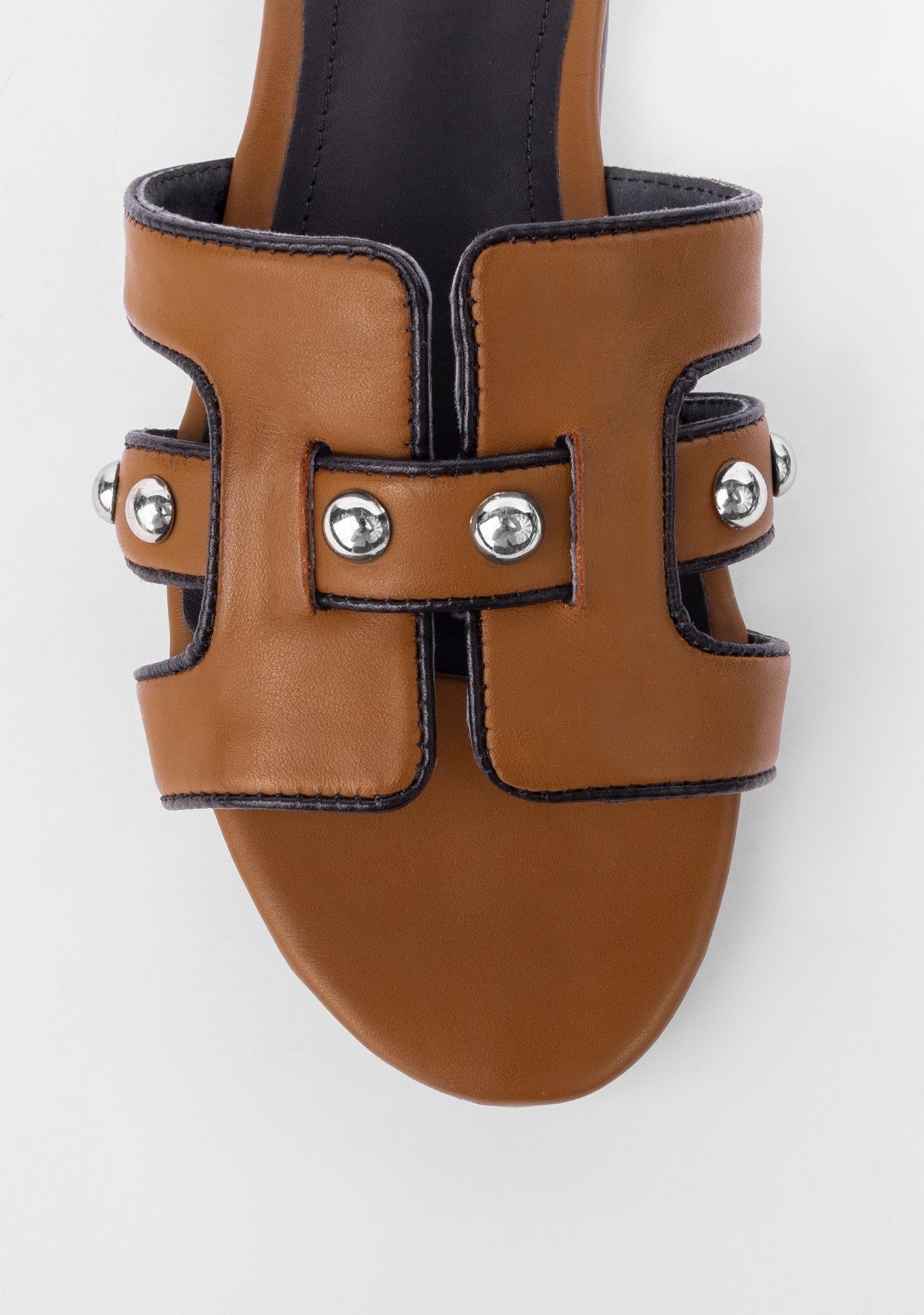 Rasteira Eloise Studded Camelo