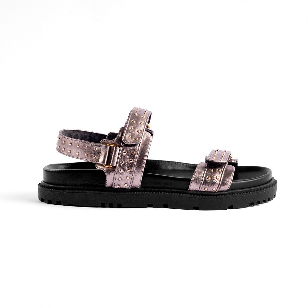 Flat Megan Studded Onix