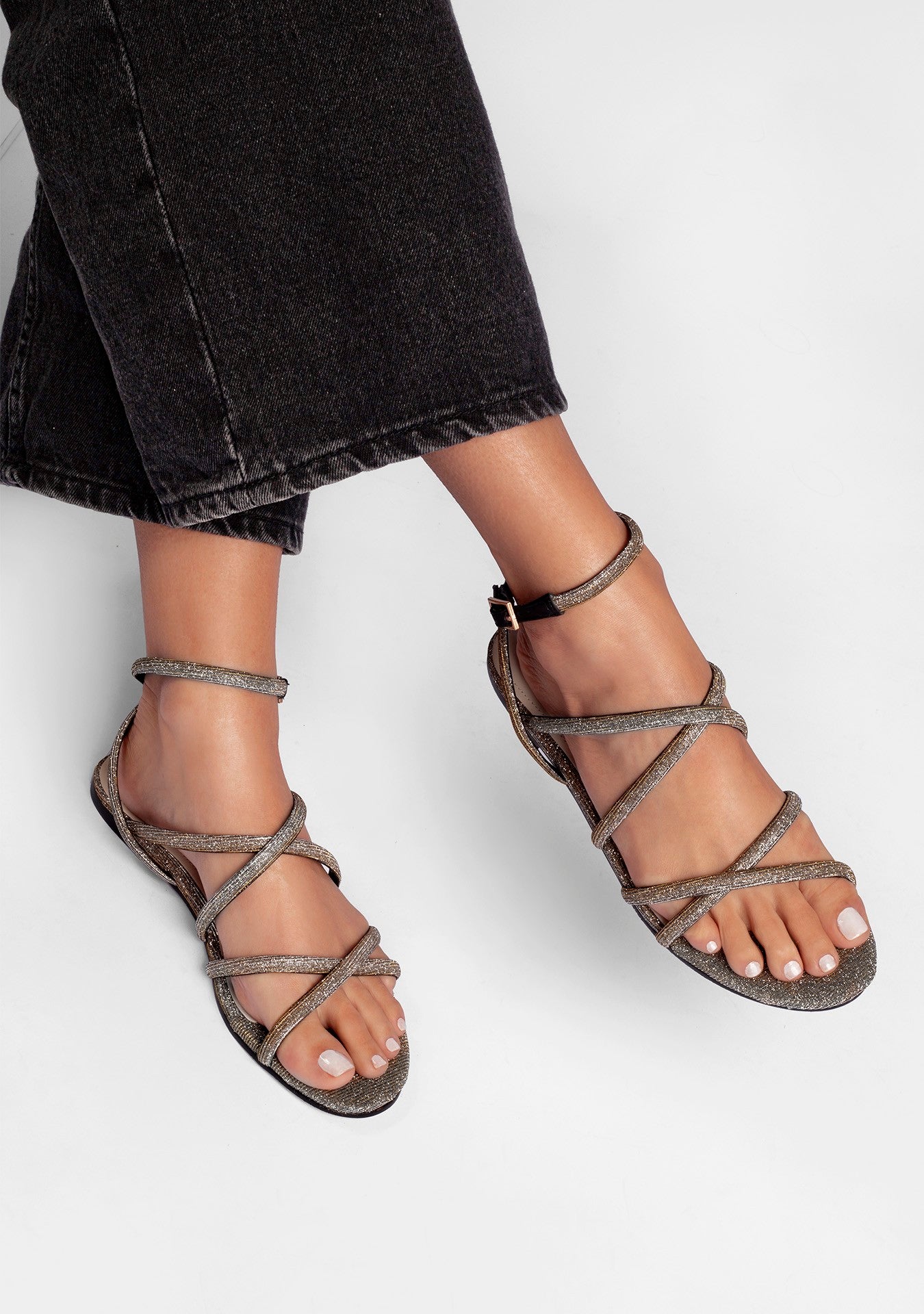 Rasteira Carla Metallic