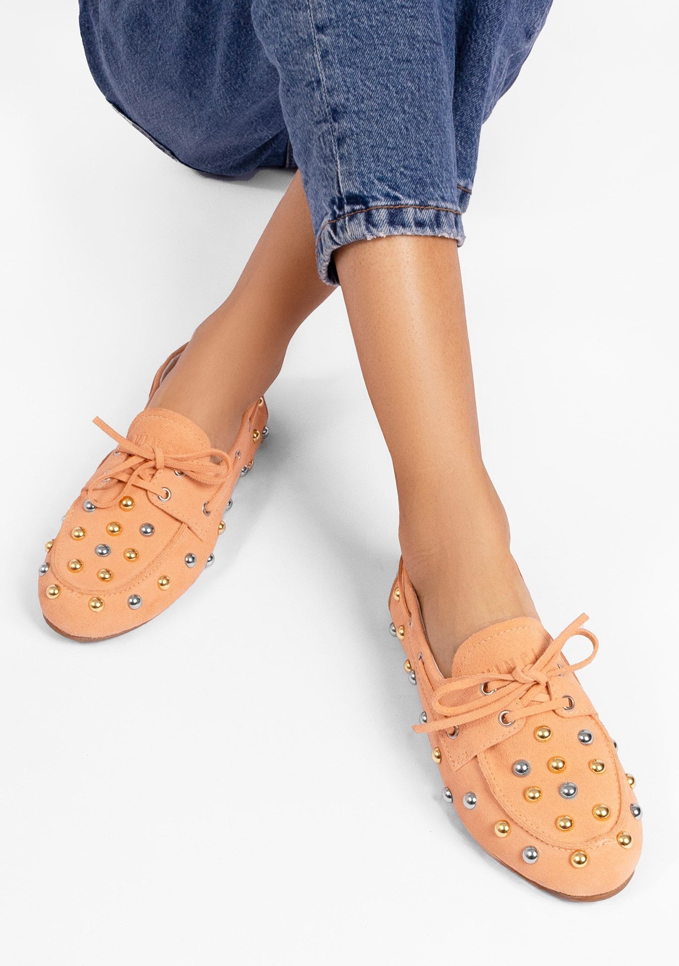Mocassim Valência Rock Camurça Peach
