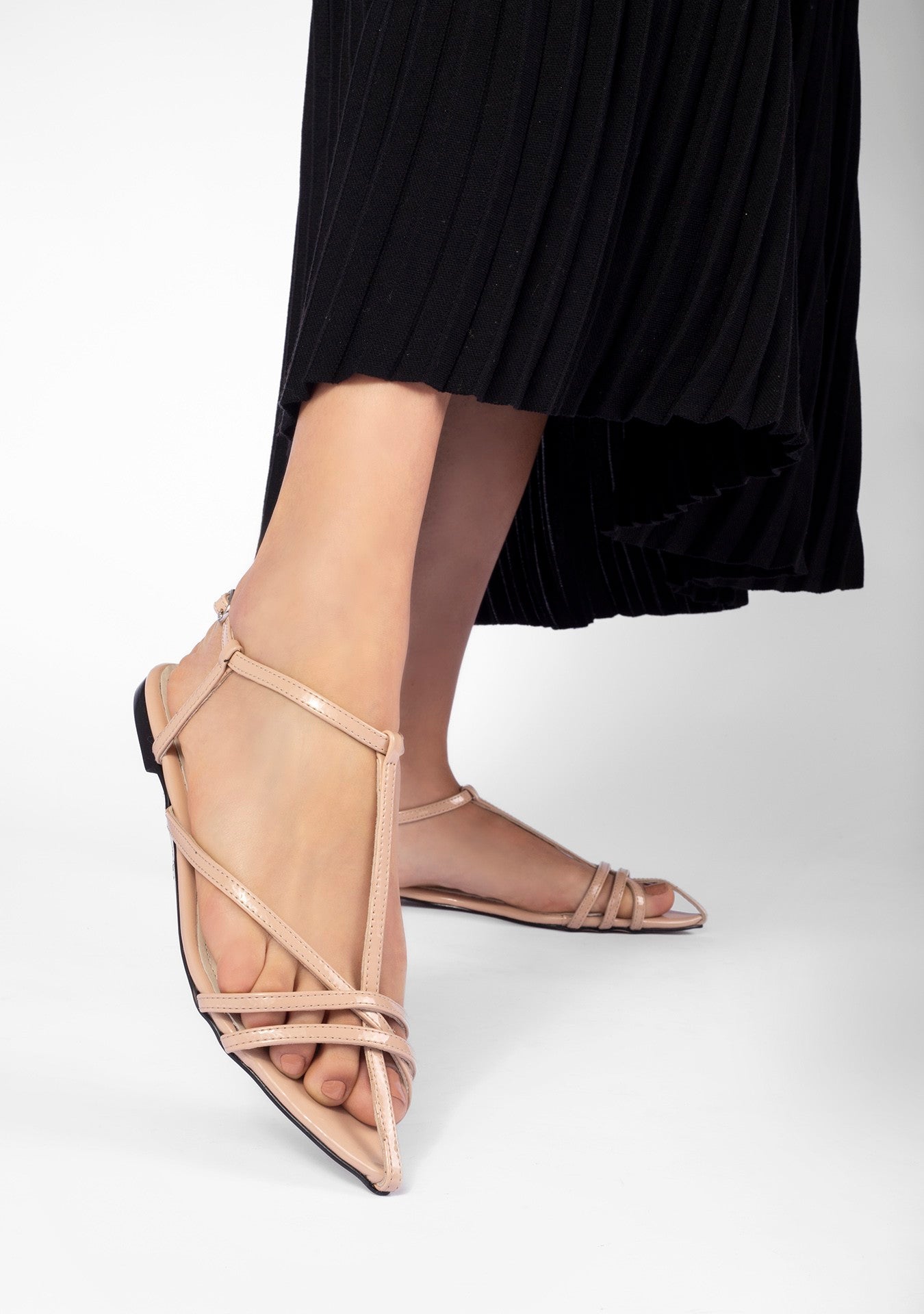 Rasteira Juliet Shiny Blush