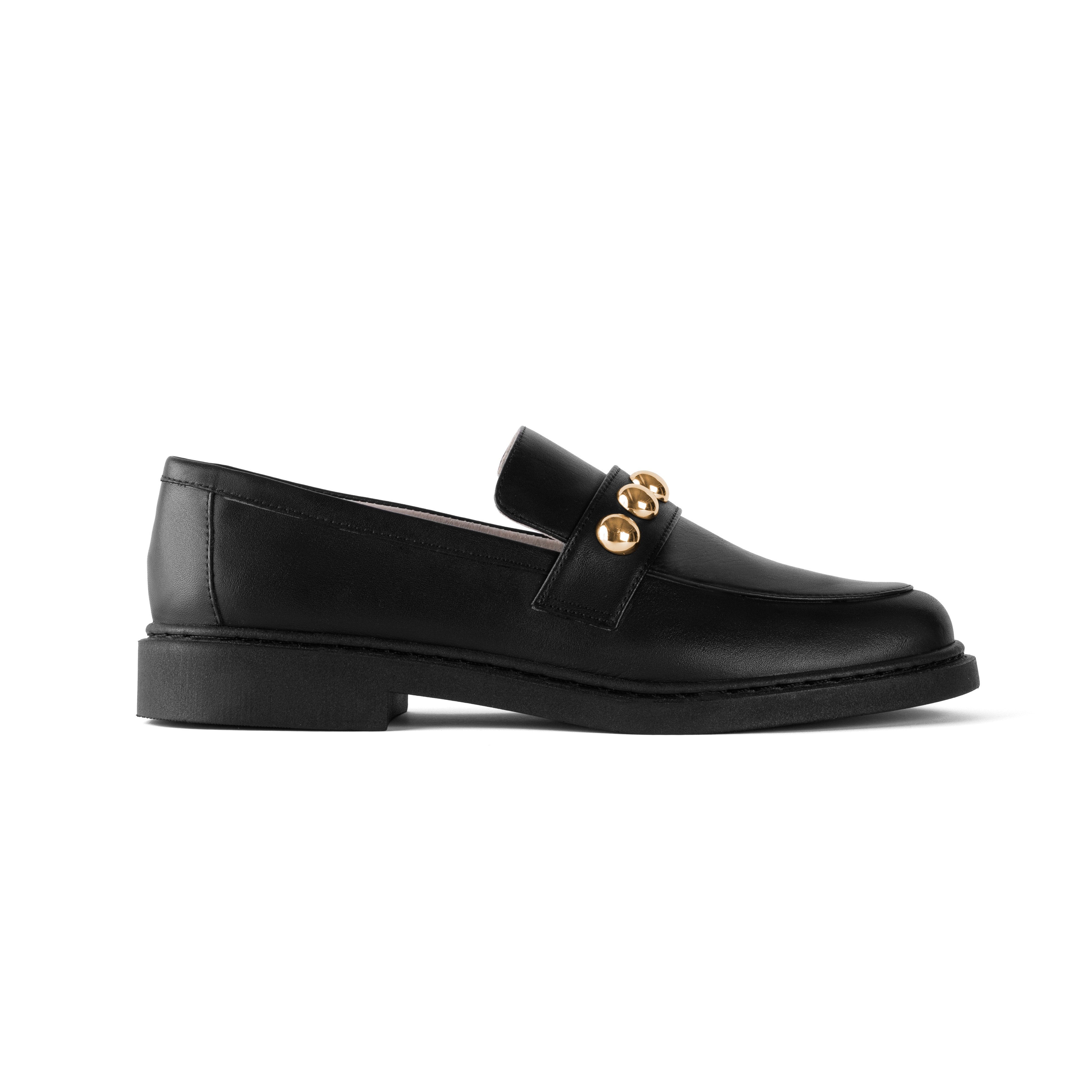 Loafer Giu Black Gold