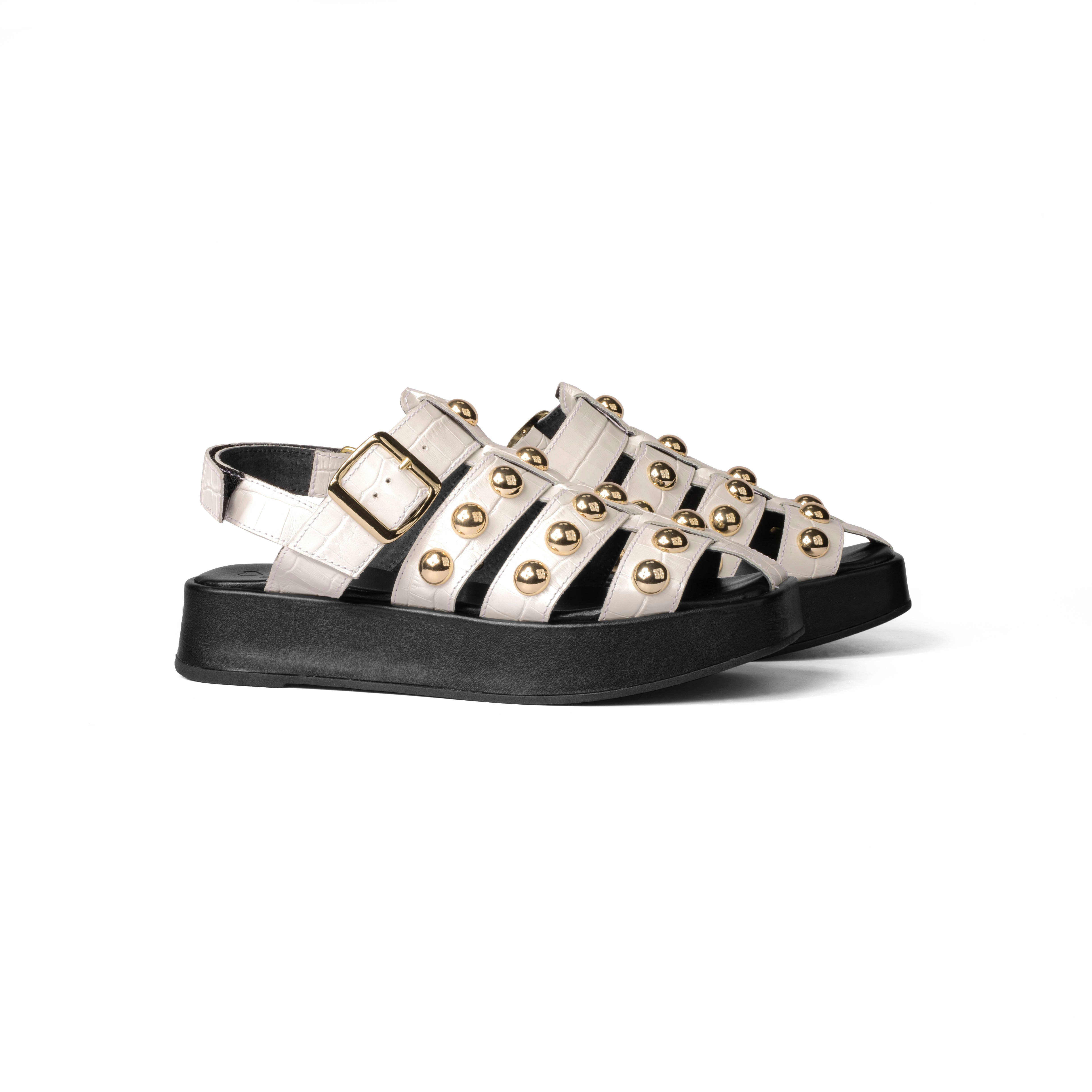Flatform Mari Croco White