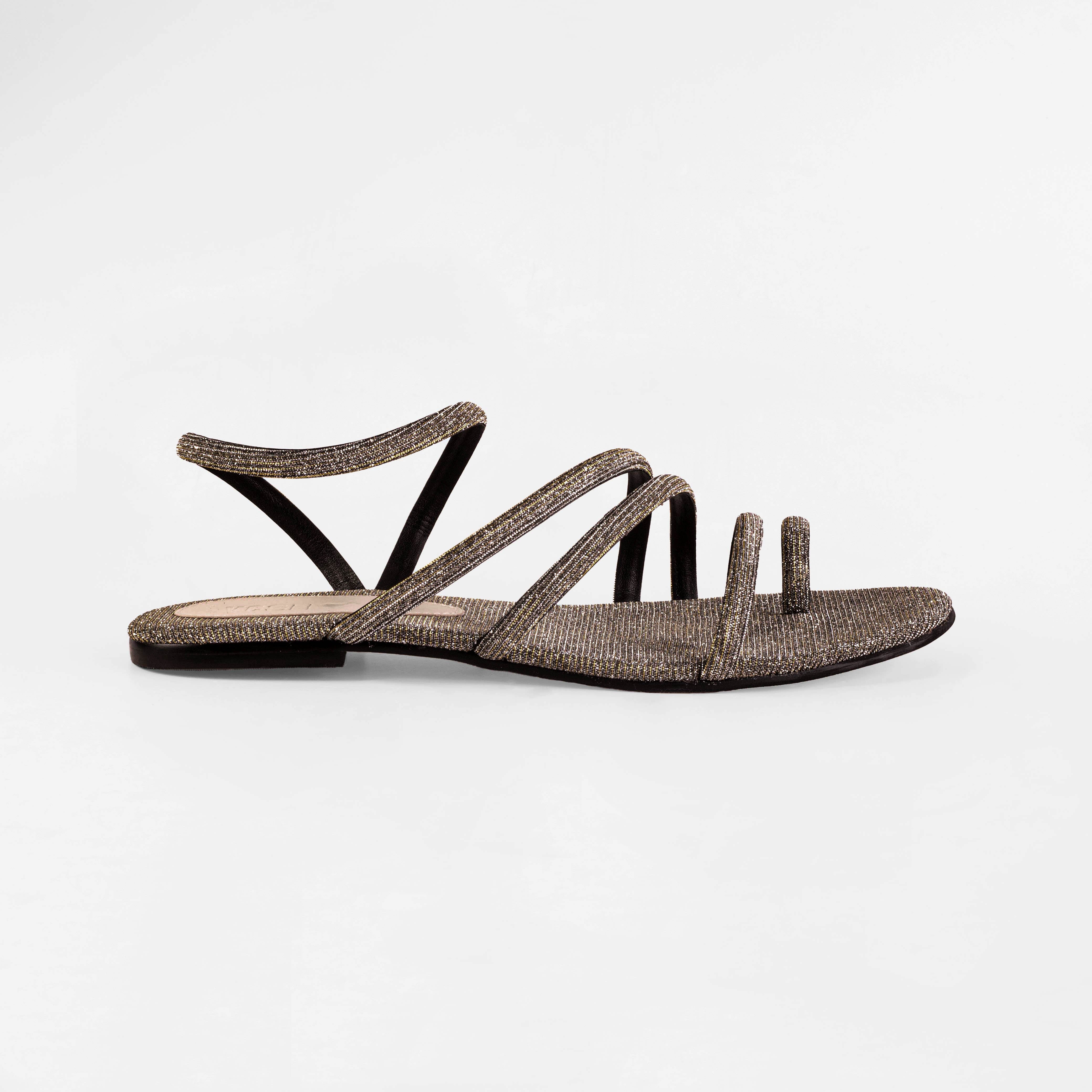Rasteira Alana Metallic