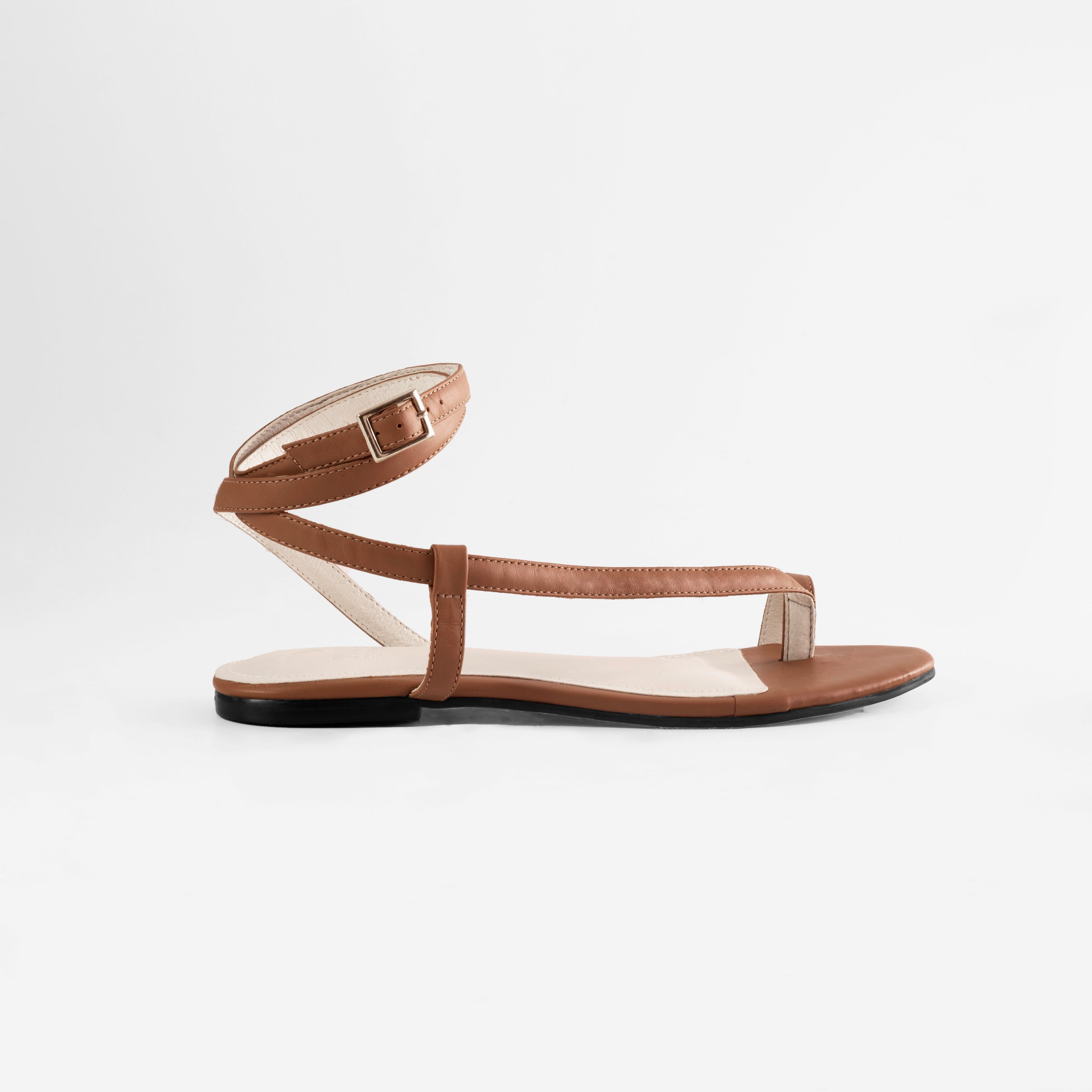Rasteira Cassis Camelo