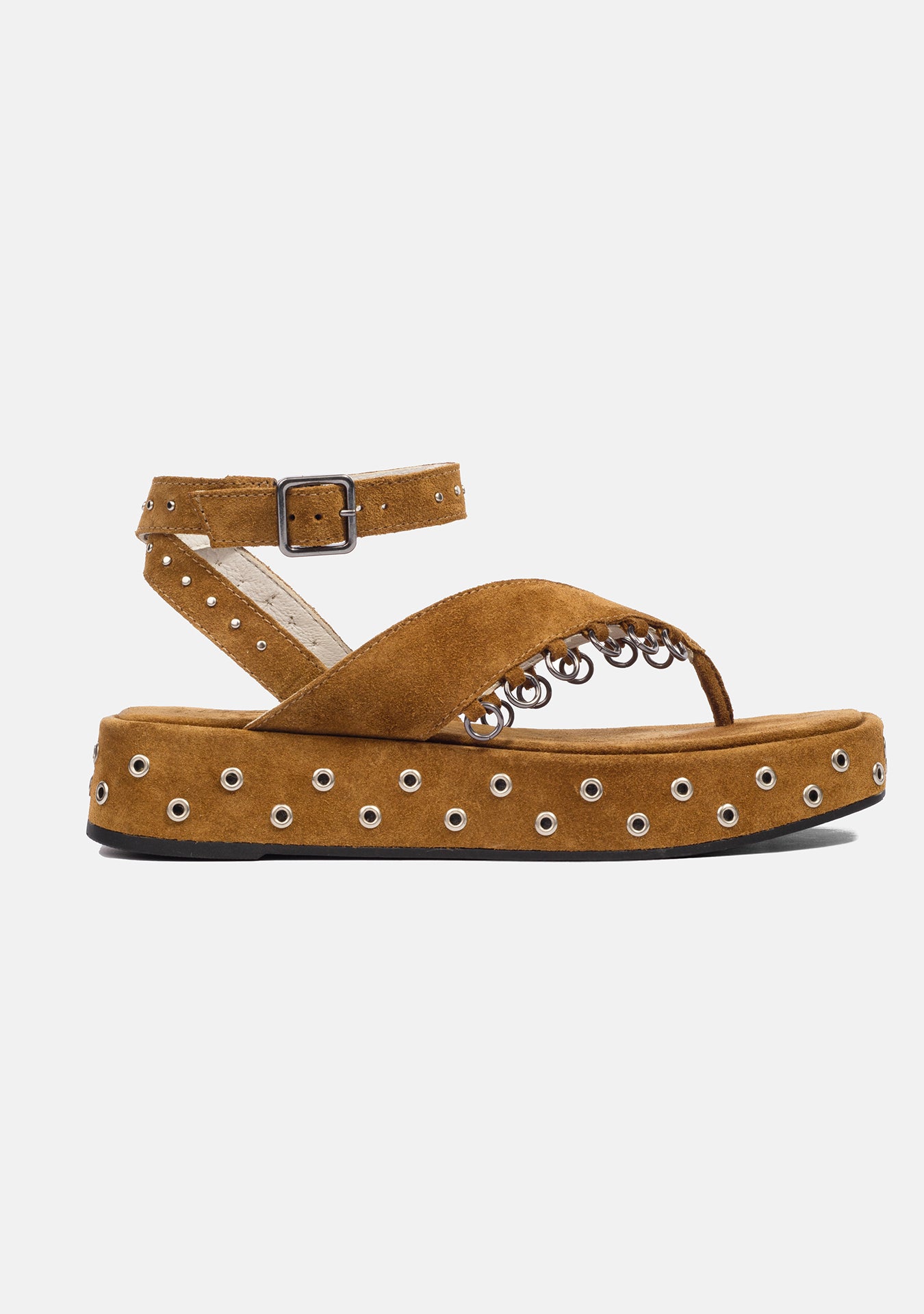 Flatform Vika Camurça Capuccino