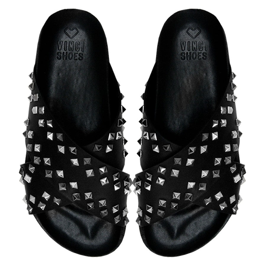 Flat Emma Studded Onix