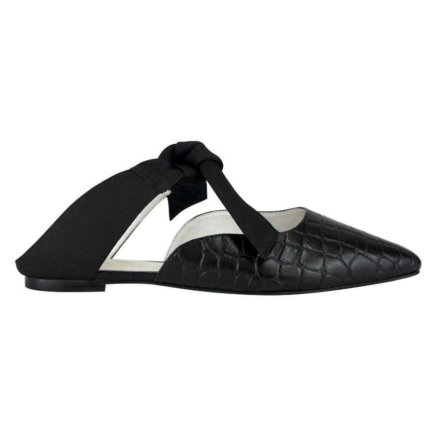 Mule Mia Croco Black