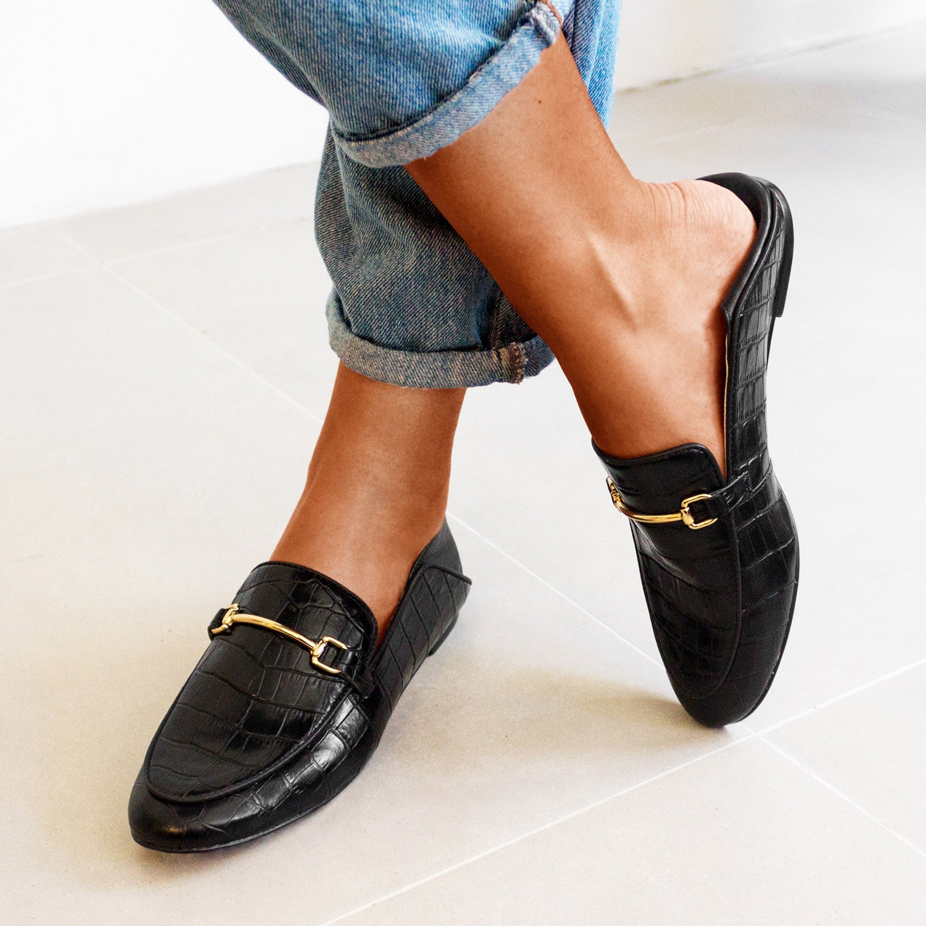Loafer Boston Croco Black